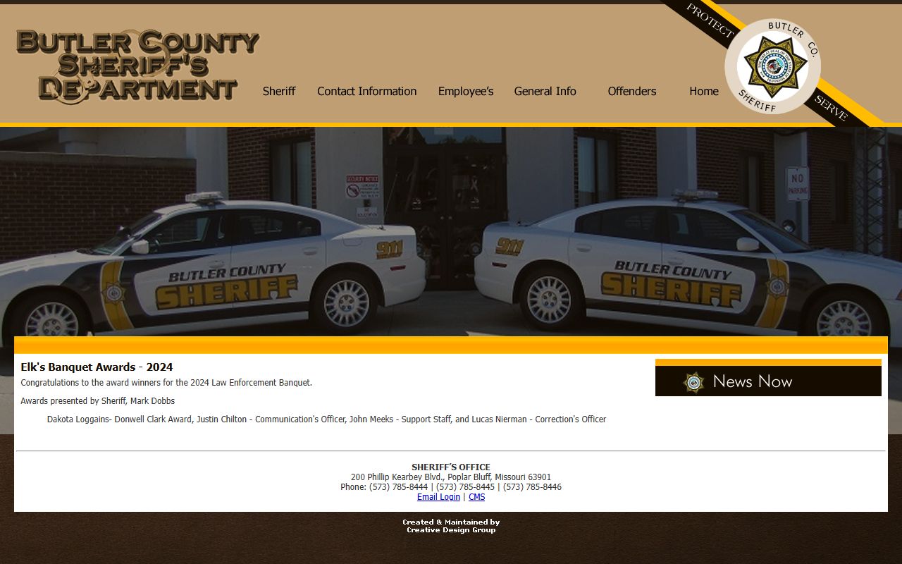 Butler County Sheriff's Office in Poplar Bluff Missouri for 24 hour booking records