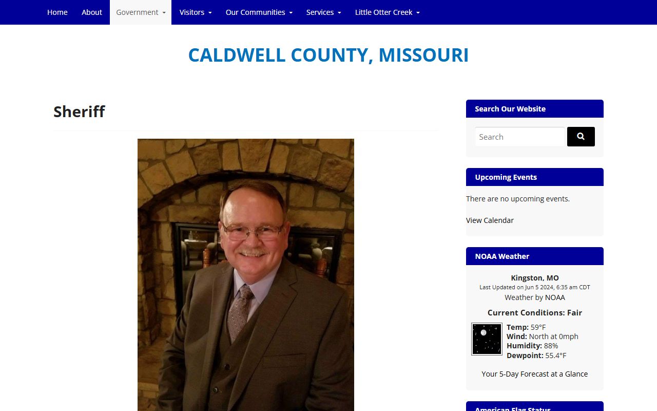 Caldwell County Sheriff office website for 24 hour booking records in Kingston Missouri