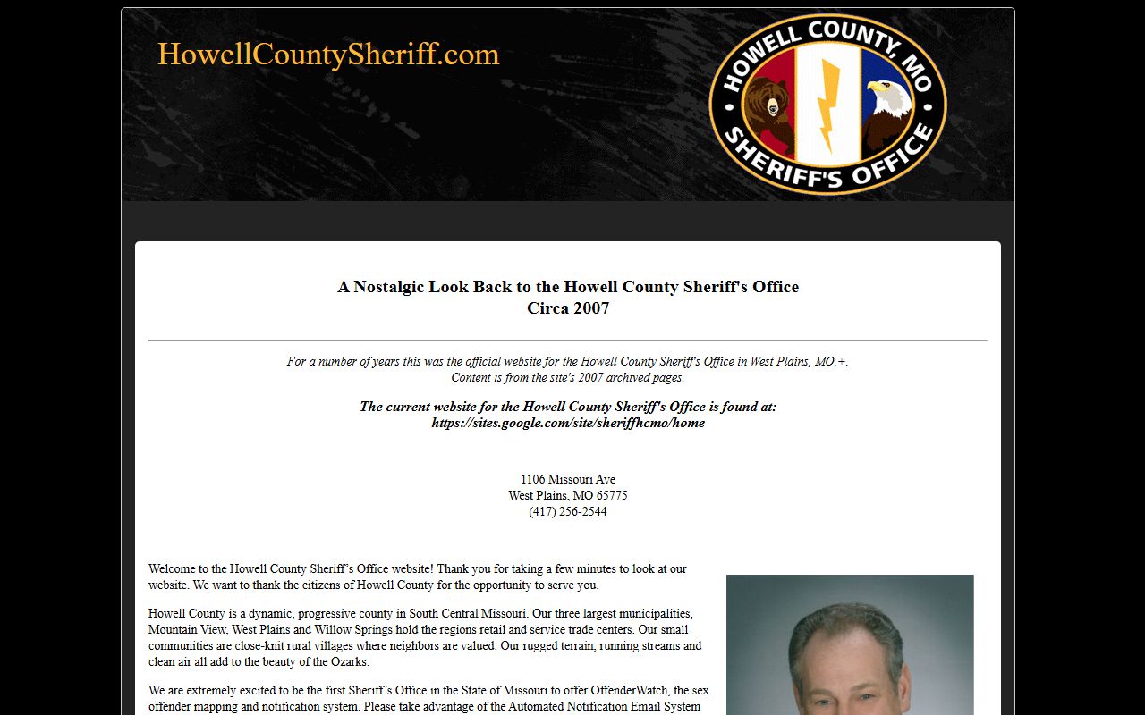 Howell County Missouri 24 hour booking Sheriff's Office website