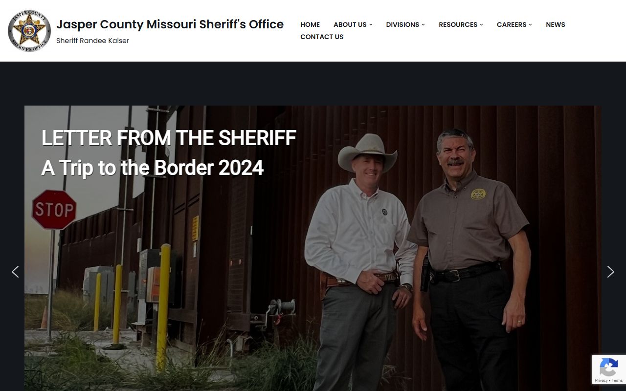 Jasper County Sheriff's Office website for 24 hour booking records