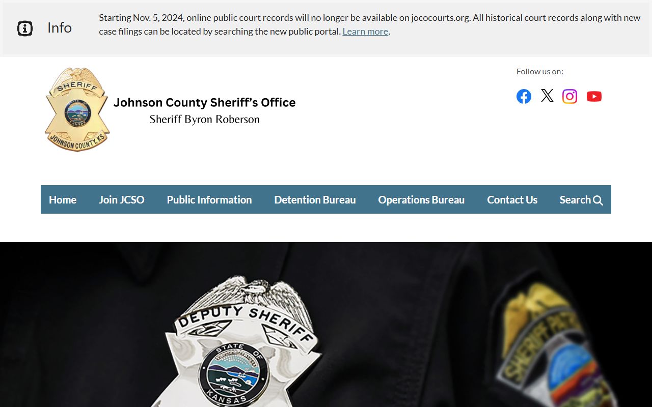 Johnson County booking and release report for 24 hour booking data