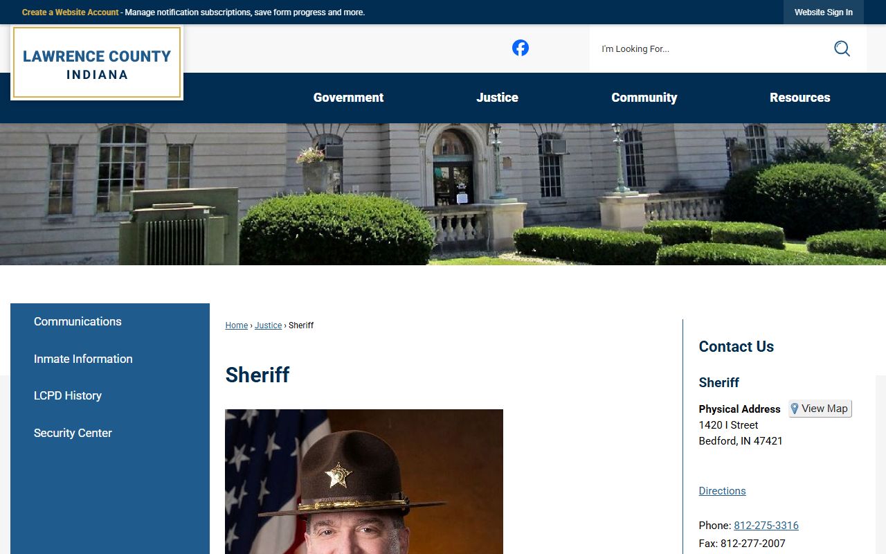 Lawrence County Sheriff's Office website for 24 hour booking records